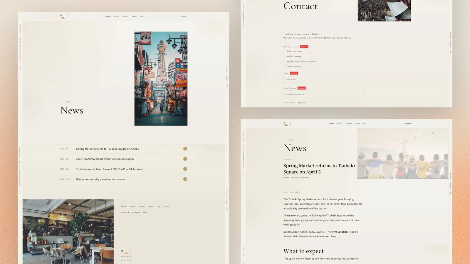 Tsubaki (椿) — Japanese Editorial Blog Theme for Astro